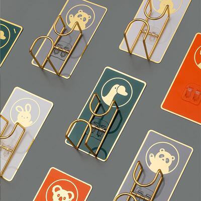 Creative Cartoon Hooks No-Drill Adhesive Bathroom Basin Rack