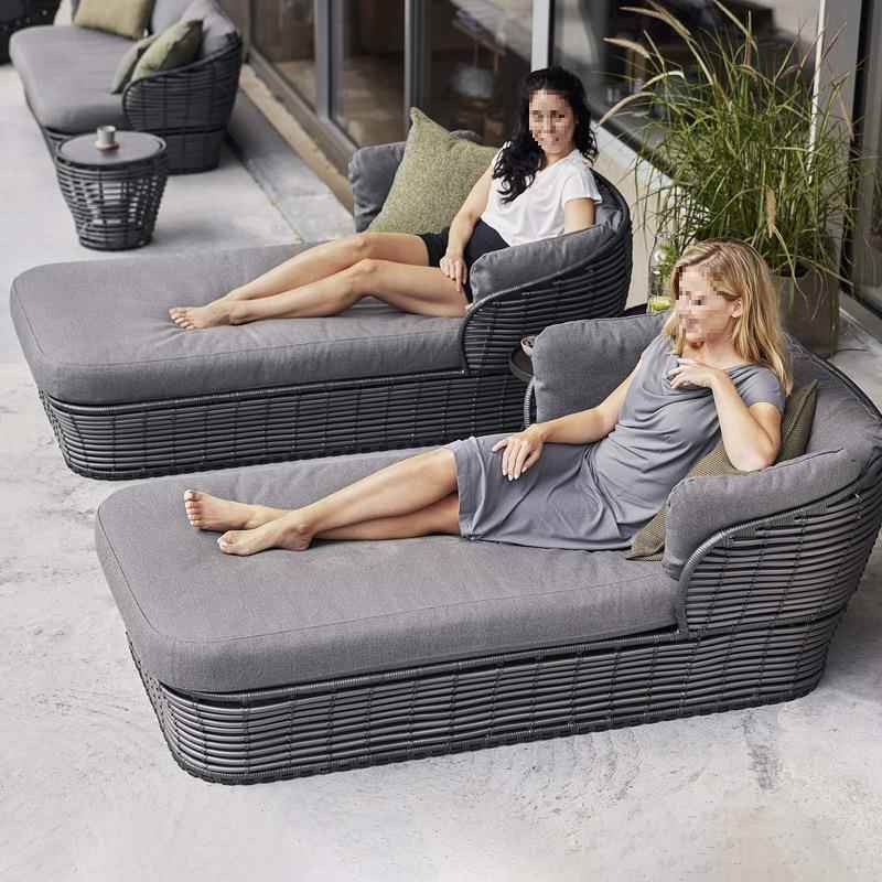 南东户外藤编沙发茶几组合园庭院69亚花室外阳光房民宿休闲藤椅家