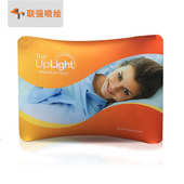 厂家供应热转印铝布秀展架制作 签到处 S型弧形布艺展示背景架