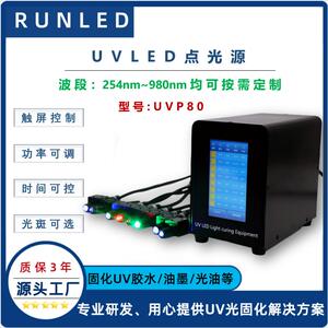 现货大功率UVLED点光源紫外固化灯特殊波段UVLED固化光源-润铸