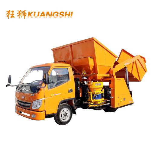 狂狮新一代自动上料喷浆车干喷台车