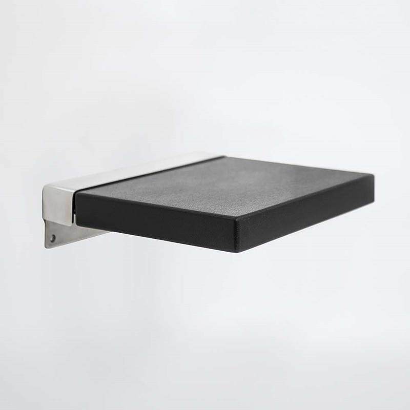 老人家用壁挂式折叠沐浴凳PU自结皮凳面 + 304不锈钢底座大承重