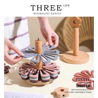 Tlife·Pistil·餐垫北欧创意风锅垫杯垫防烫隔热家用饭厅 | 花朵