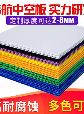 深圳5mm蓝色中空板收纳骨架箱宠物窝仓储笼隔板空心塑胶万通pp板