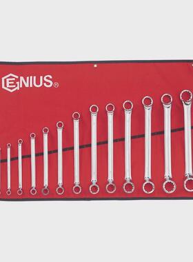 GENIUS天赋工具13件套精抛光公制双梅花扳手组75°眼镜扳DE-713M