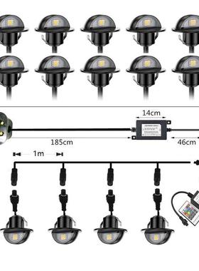 2B106BV黑色IP67半月型地甲灯板1灯板台阶廊道装饰灯地埋灯厂家跨