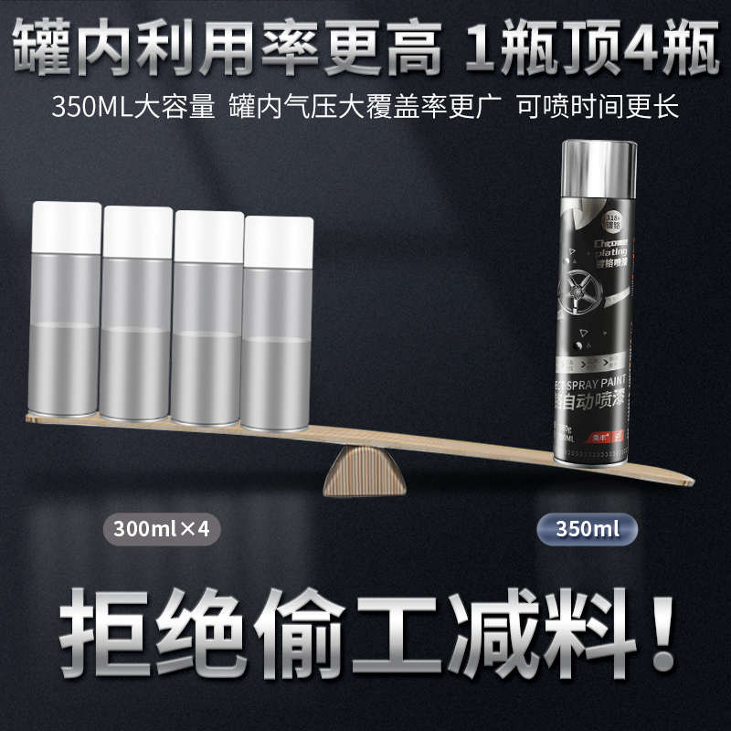 不锈钢专用自喷漆整箱镀铬镀锌电镀免除锈金属防锈银粉银色油漆罐