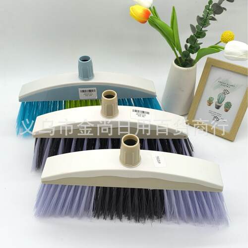 Thickened and denser bristle large broom with a threaded rea