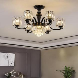 客简厅吊灯现代约205年新款 轻2703奢水晶餐灯大气大厅灯具卧室厅