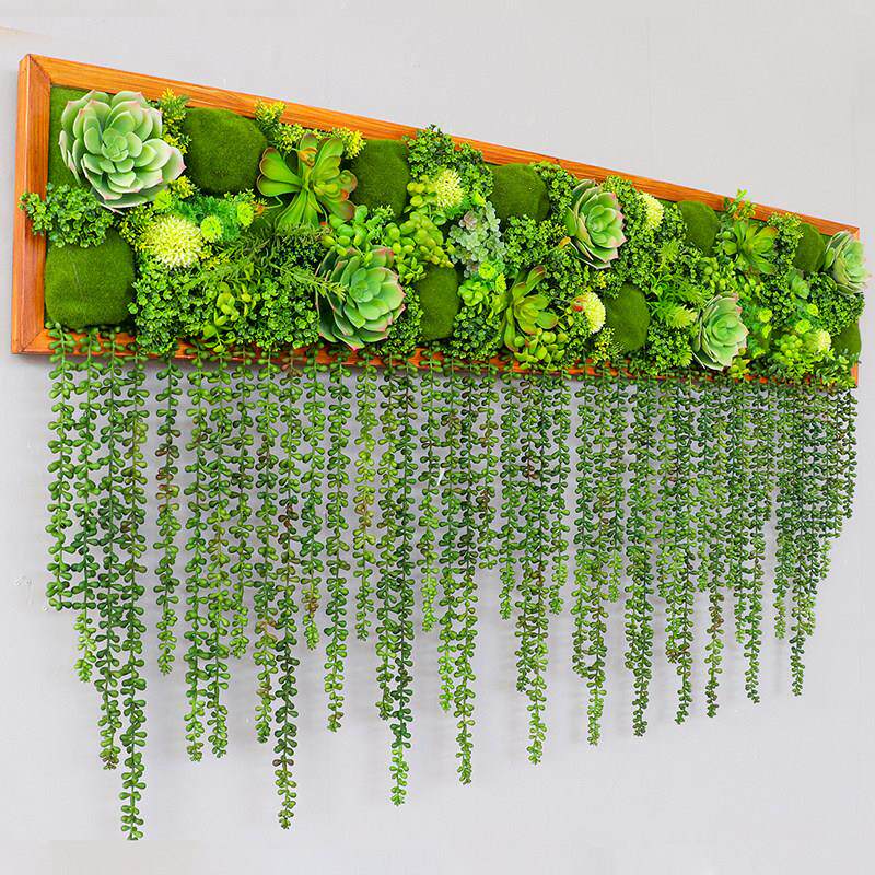 模拟多肉植物墙挂墙装饰斯堪的纳维亚家庭绿色植物画墙装饰客厅餐