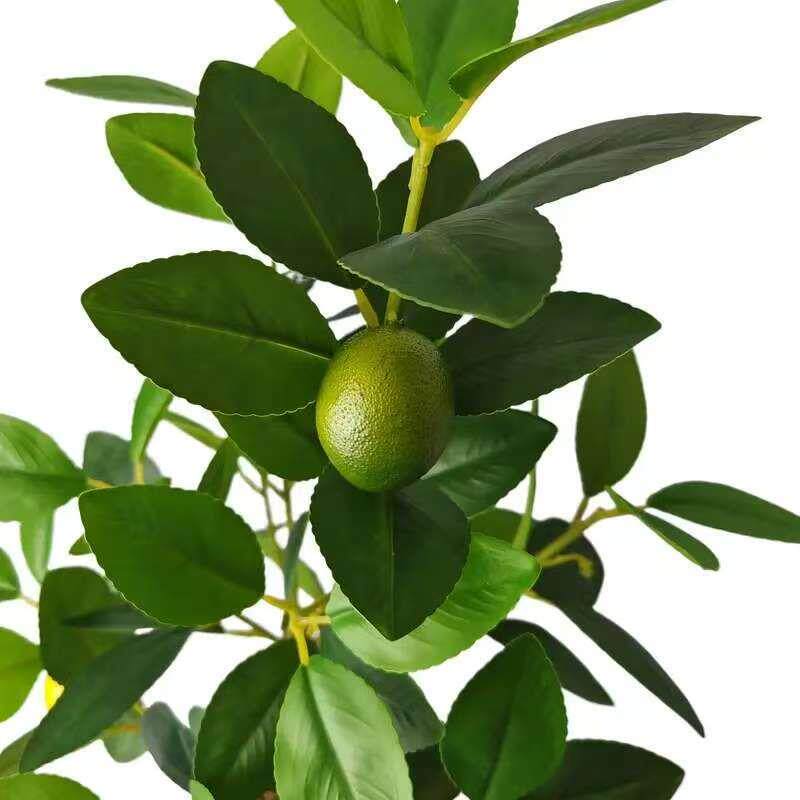 仿真柠檬仿真柠檬树盆栽创意水果树枝绿客植厅面装桌饰摆件假橘树