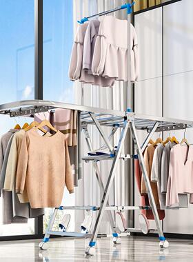Clothes Drying Rack, Sock Clips Metal Laundry Rack, Foldable