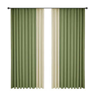 卧室成品茶窗帘现货尼尔雪小纹清新抹客厅阳台遮光竖条厂家别墅高