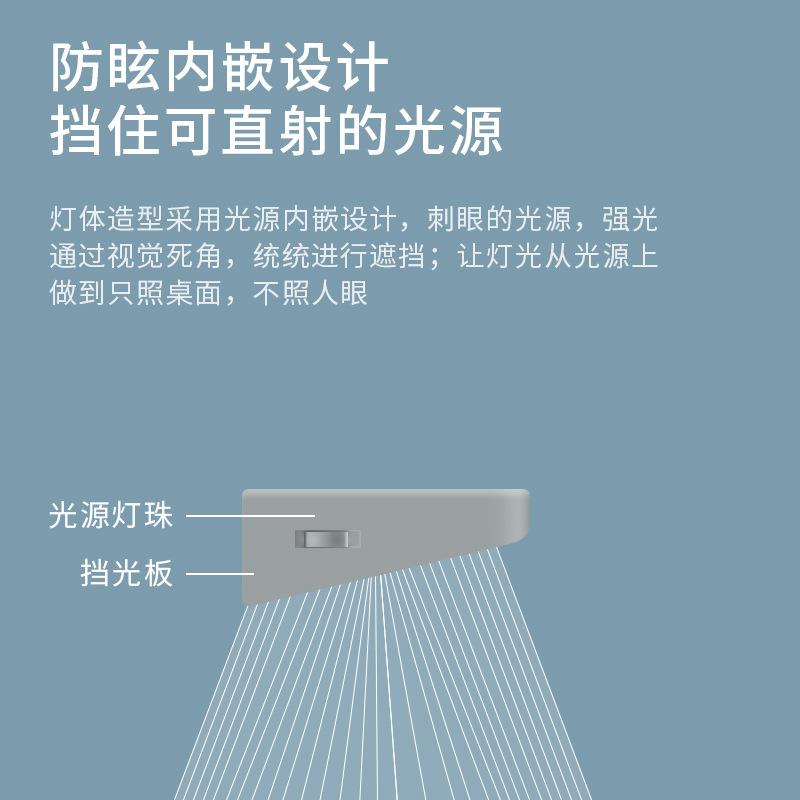 国AA级学习用护眼台249旋灯底座学生专宿舍吸顶转书桌灯长续航阅