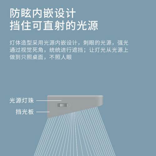 国AA级学习用护眼台249旋灯底座学生专宿舍吸顶转书桌灯长续航阅