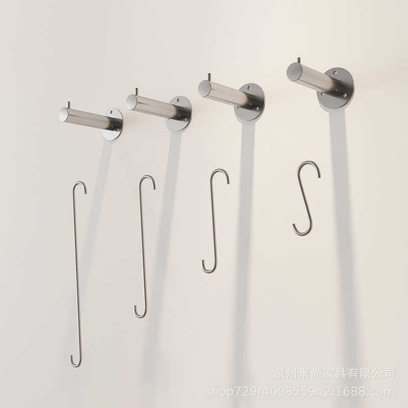 简约服装店专用不锈钢墙上挂衣钩上墙点挂单钩正挂衣架展示架墙壁