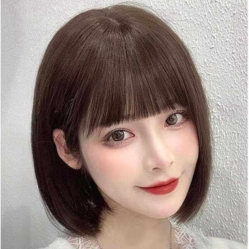 新款直销假发现货时尚女士短发波波头bobo头整顶全头套网红齐肩发