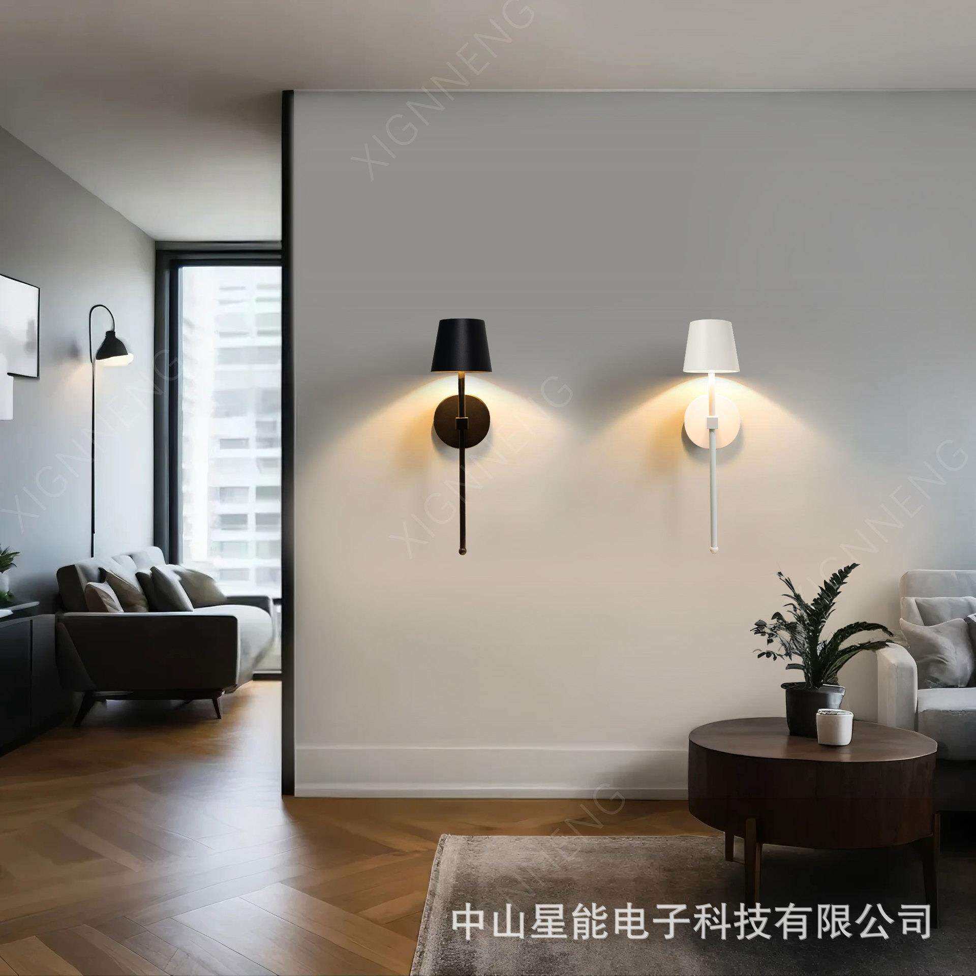 豪华便携式装饰壁灯触摸开关可拆卸灯罩酒店楼梯走廊可充电壁灯