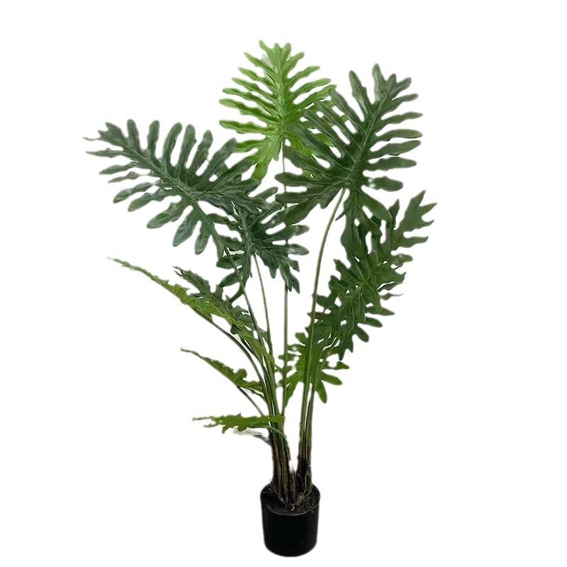 仿真植物植物阳光春羽树室内造景落地假盆栽绿色仿真树春雨树