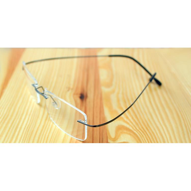 高档射纯钛眼防镜无框眼镜视β钛眼镜架男女近超轻配蓝光辐无边框