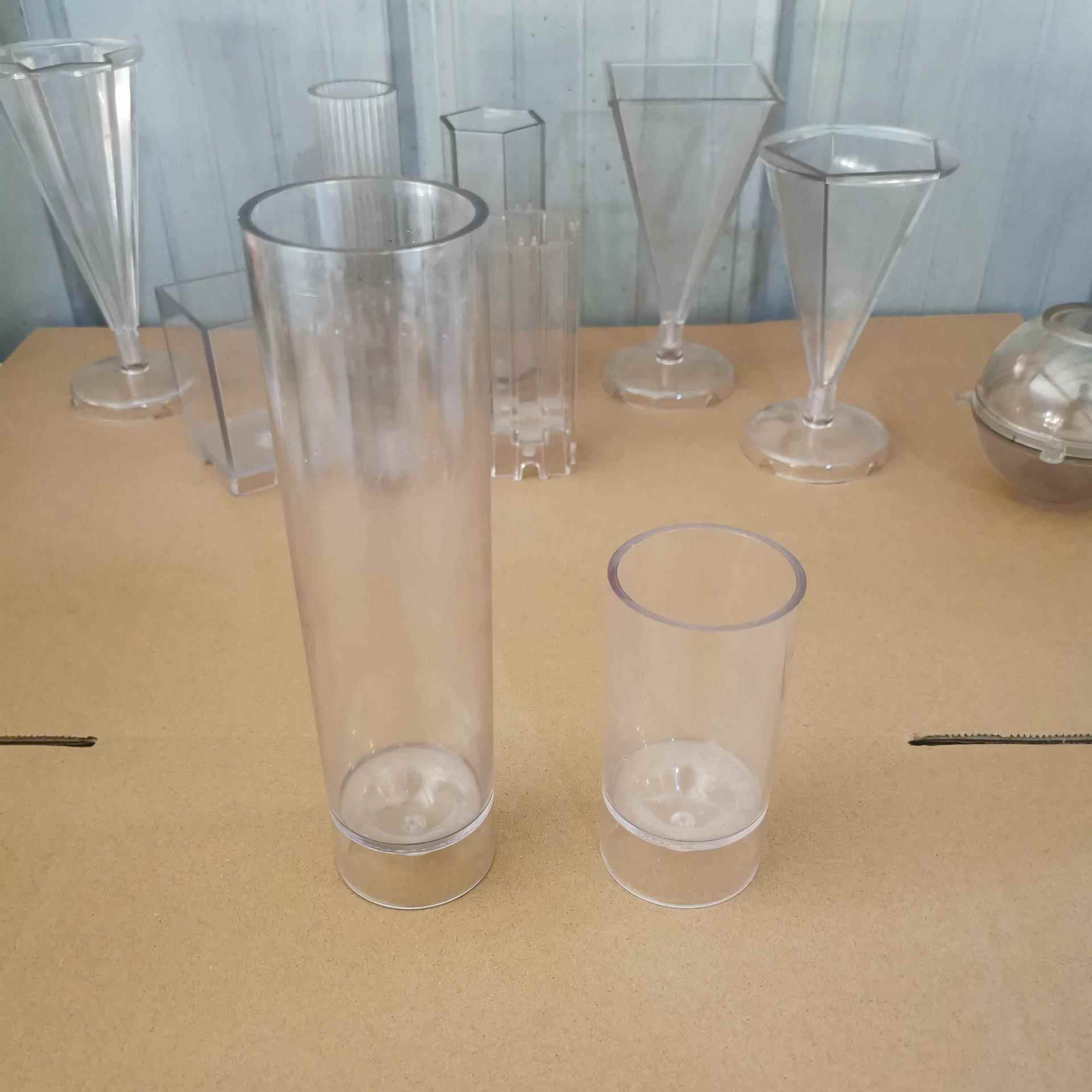 直销香薰蜡烛模具柱蜡教堂尖顶连体圆柱DIY手工蜡烛模具