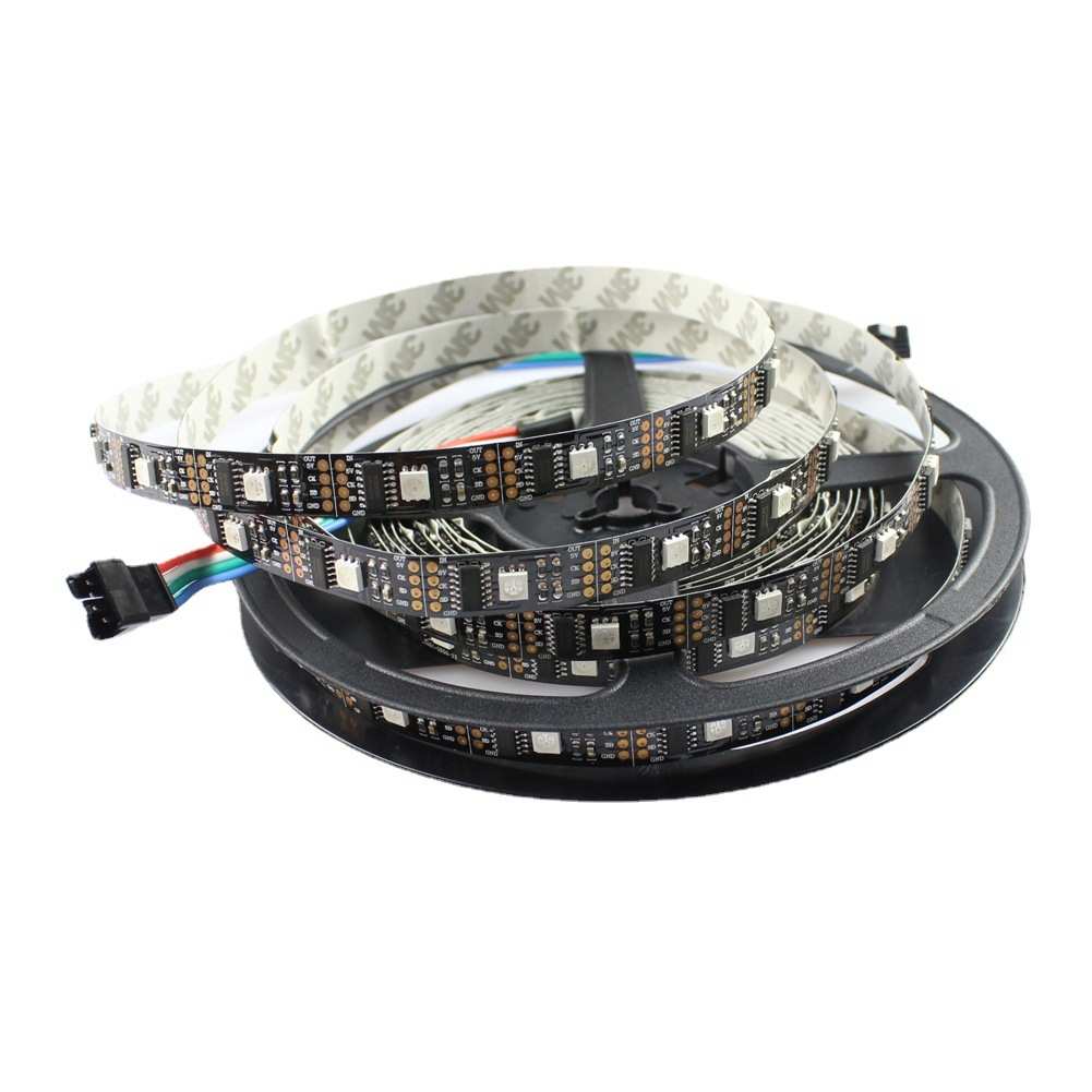 5050RGB幻彩灯条WS2801灯条12V黑板32IC32灯 智能遥控变色灯带