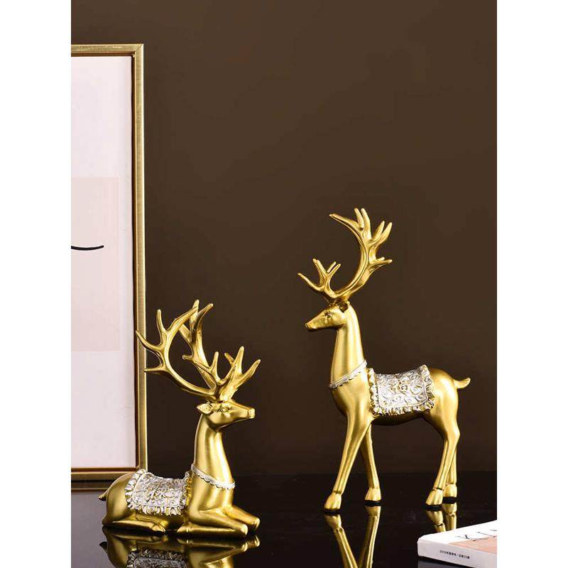 S588现代轻奢麋鹿装饰品家居客厅酒柜玄关摆件电视柜桌面鹿饰品摆,特色手工艺,其他特色工艺品,淘宝优惠券,粉丝福利购,淘宝优惠卷