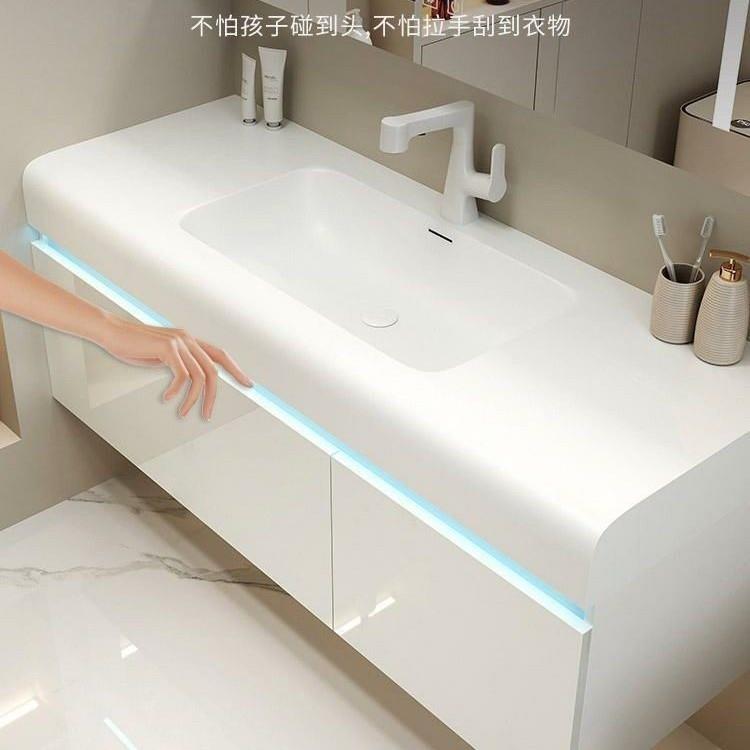 壁柜轻奢浴室吊柜肤感一体盆智能镜卫生间洗漱台洗手池盆柜组