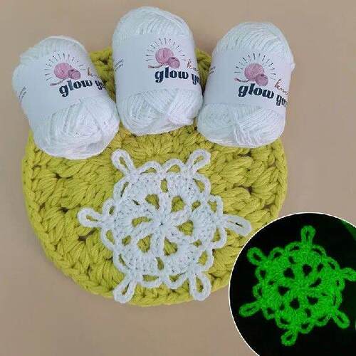 50g/roll Functional Glow In The Dark Polyester Yarns Diy