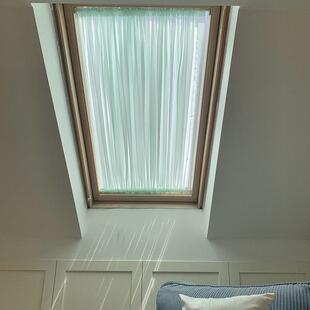 天阳光房屋阳顶遮顶帘阁938楼斜棚隔热防晒窗纱幔玻顶璃房法式 绷