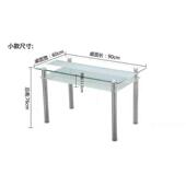 出租房经济型桌子饭桌 两层w 长方形餐桌钢化玻璃桌餐桌玻璃老式