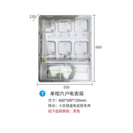 定制厂促新单相电表箱透明电表盒子塑料防水三相四线家用插卡电表