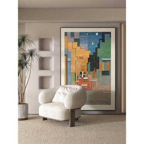 升级优质砂岩工艺梵高名画现代玄关装饰画艺术酒店挂画客厅油画