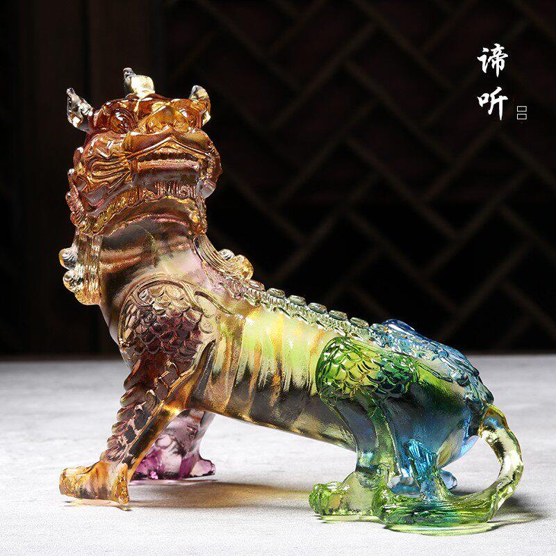 古法琉璃琉璃谛听神兽地藏王菩萨坐骑摆件居家佛堂寺庙供奉摆放