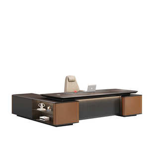 大气办公家具老板桌办公桌简约现代大班台总经理办公室桌椅组合