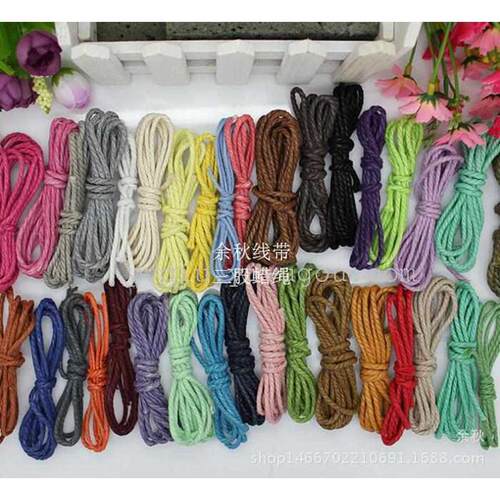 DIY饰品 2MM 三股棉蜡线 吊牌绳 棉质蜡绳厂家 辅料批发 现货