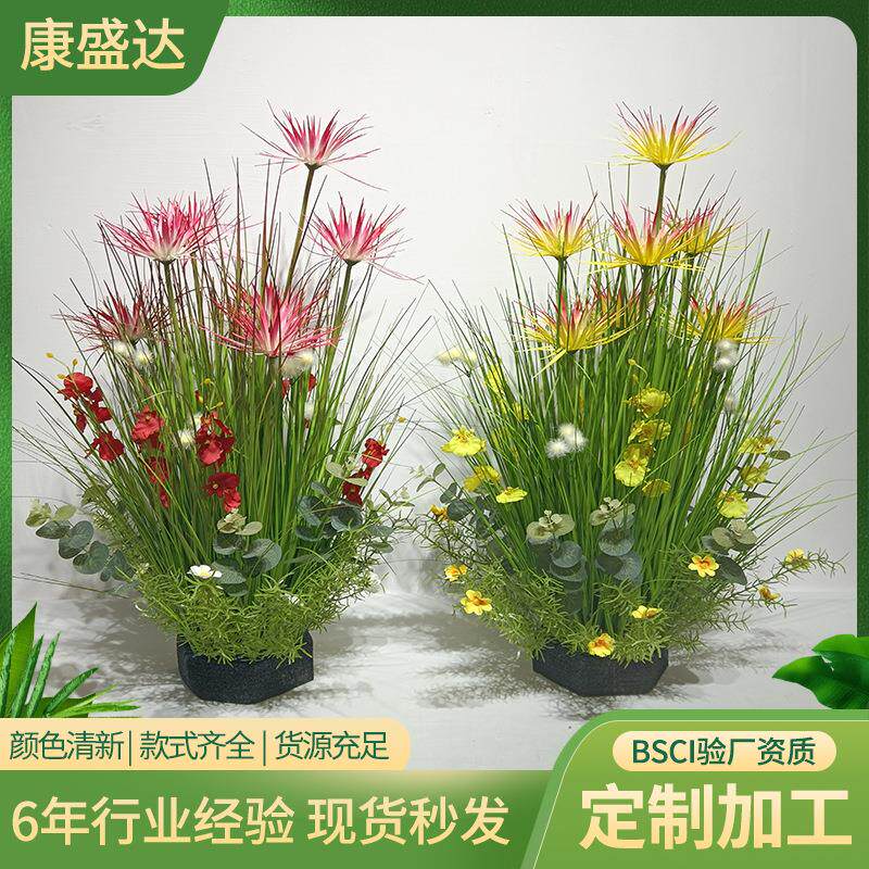 仿真芦苇洋葱草盆景狗尾巴草晴天草家居仿真绿植拍摄道具造景盆栽