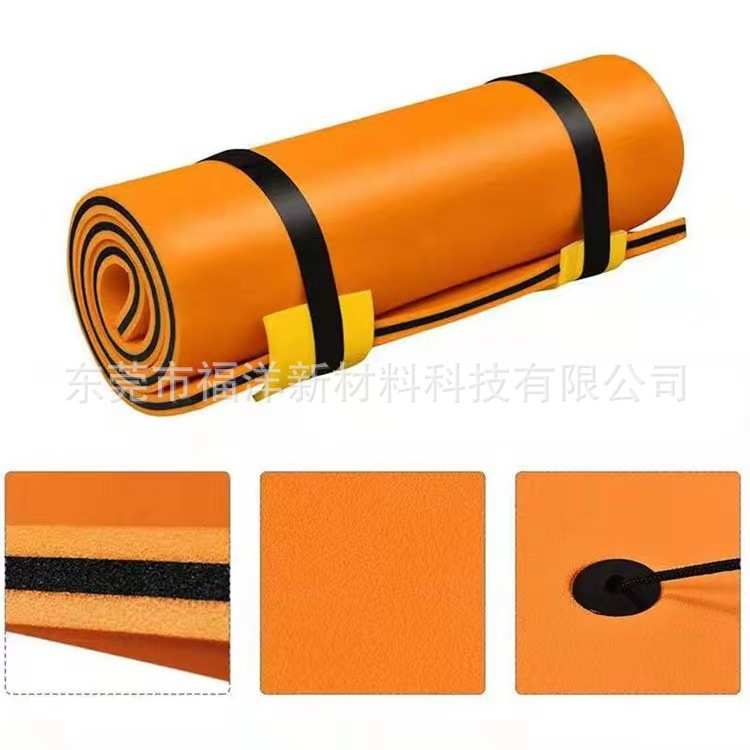 热销出口户外水上用品蓝黄红橙彩色三层水上网红浮桥XPE浮毯