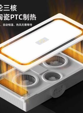 取浴室双暖风浴霸嵌入式吹风换气照600H-05A明暖体暖机洗澡一间取