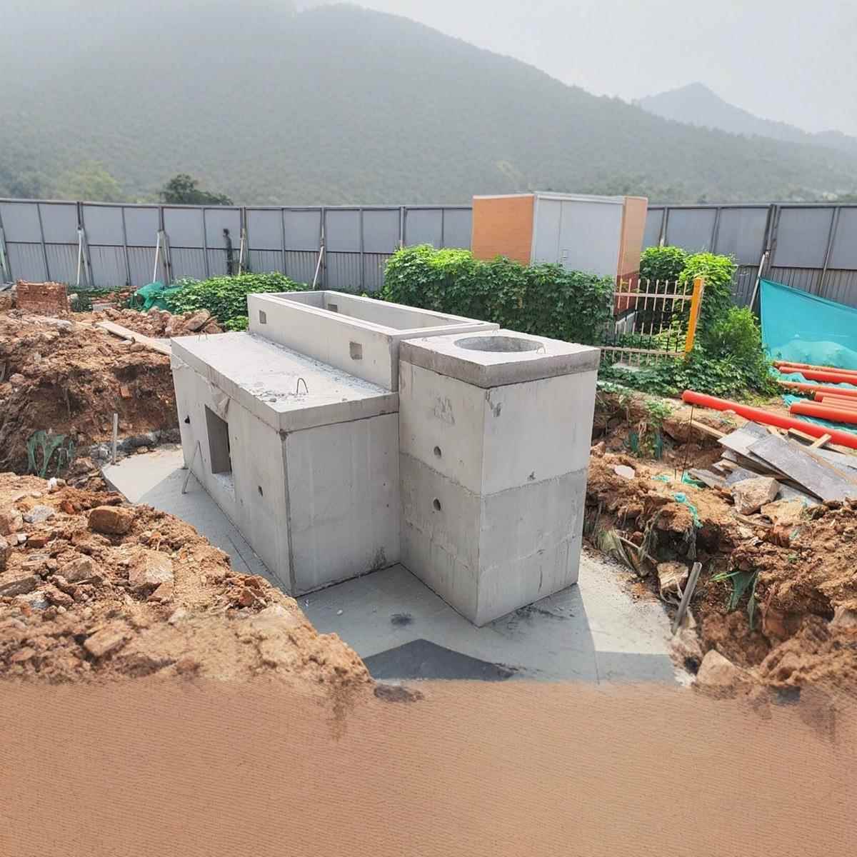 山东双篦雨水口圆型混凝土检查井矩形预制检查井混凝土阀门井