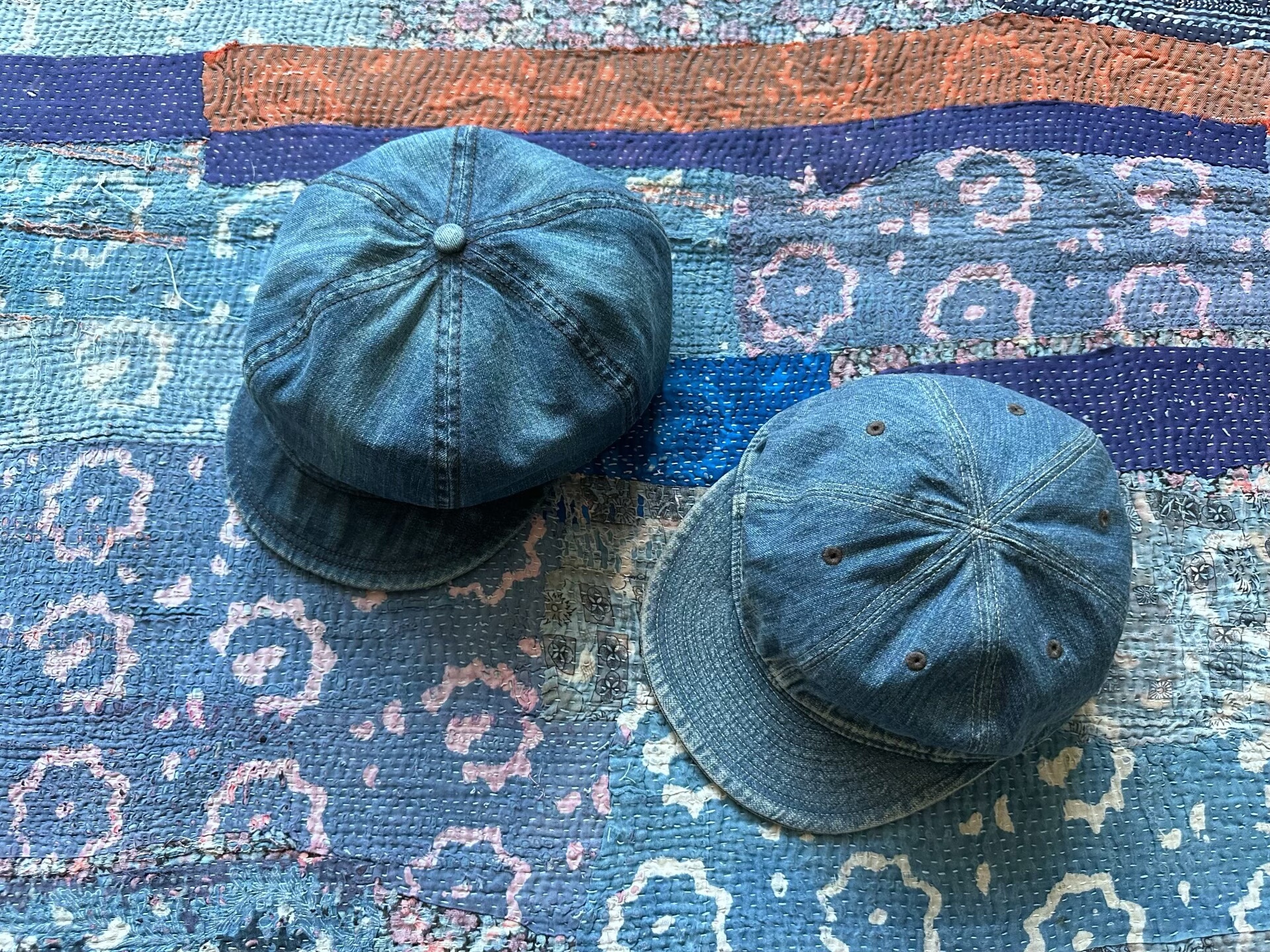 RRL Indigo Dyed Baseball & Newsboy Caps