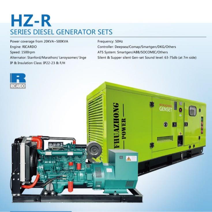 出口欧洲100kw120kw150kw低噪音带插座发电机银行备用全铜发电机