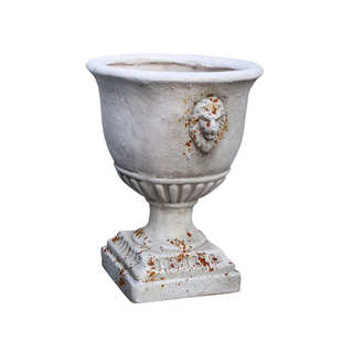 陌上花舍ing经典复古做旧奖杯花盆狮子头动物户外花园装饰摆件