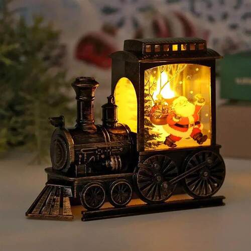 LED Night Lights Vintage Portable Train Night Lamp Battery