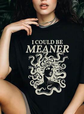 Women's Round Neck Short-Sleeve Greek Mythology Medusa