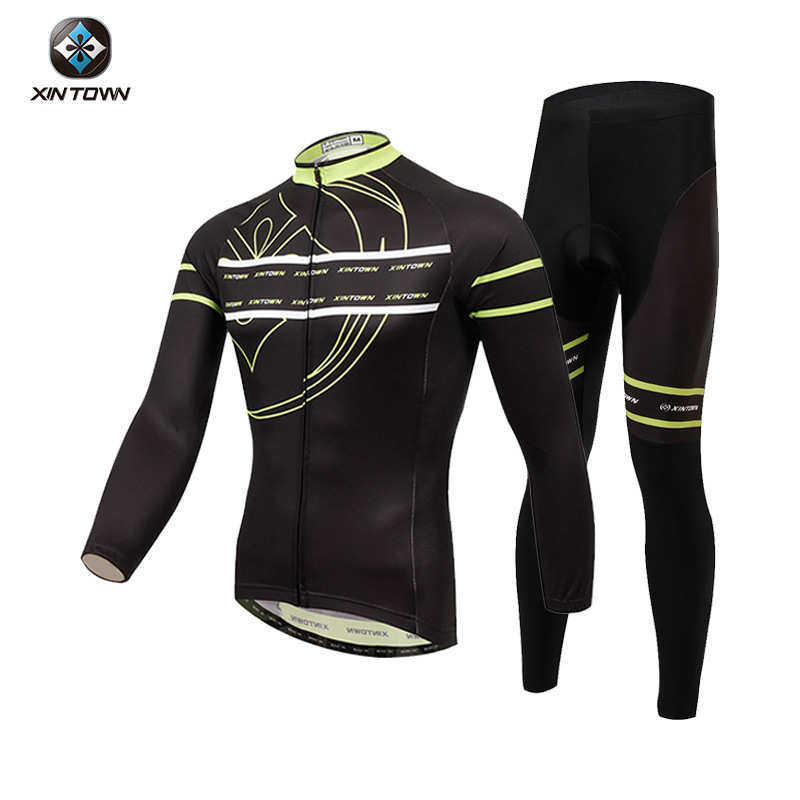 XINTOWN 骑行服长袖套装 星恒自行车服装 春秋季户外速干衣裤