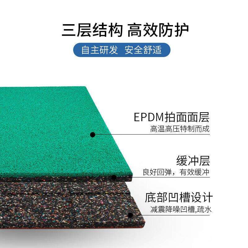 户外EPDM橡胶地垫儿童游乐场小区活动场地安全环保地胶运动场地