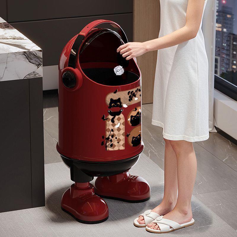 垃圾桶2025家用客厅新款卧室卫生间带盖高颜值创意大容量纸篓其他图片