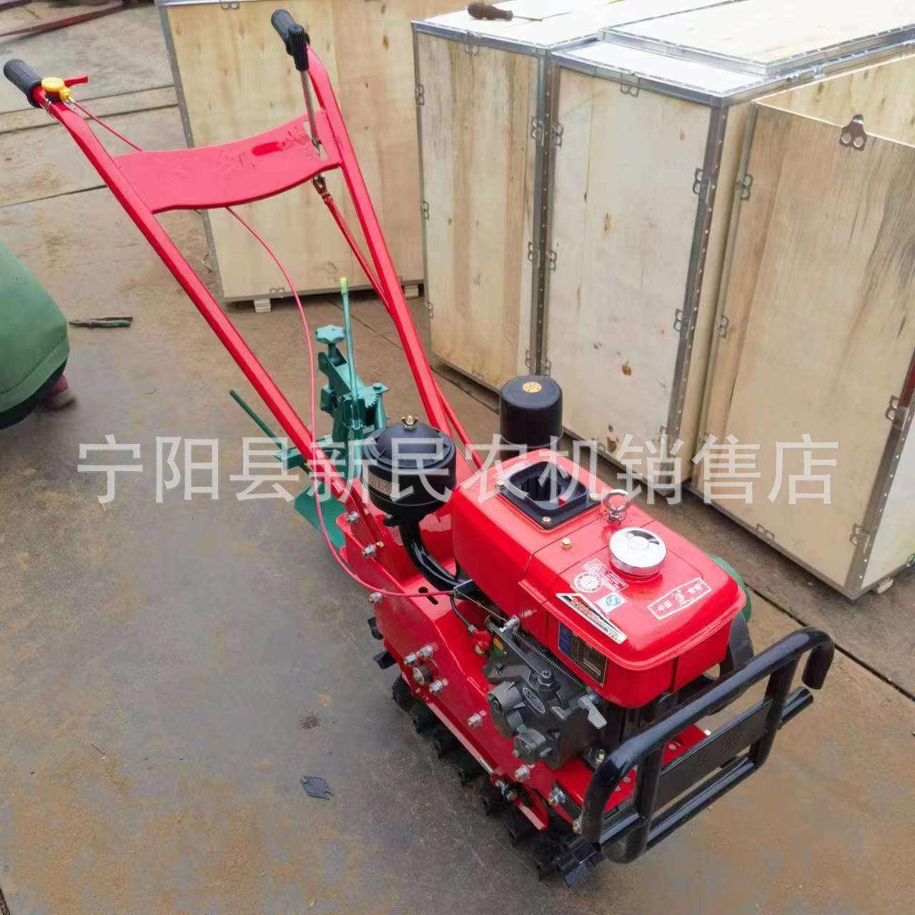 山地丘陵地区用小型微耕机汽油机柴油机款式开沟除草带翻转犁犁耙