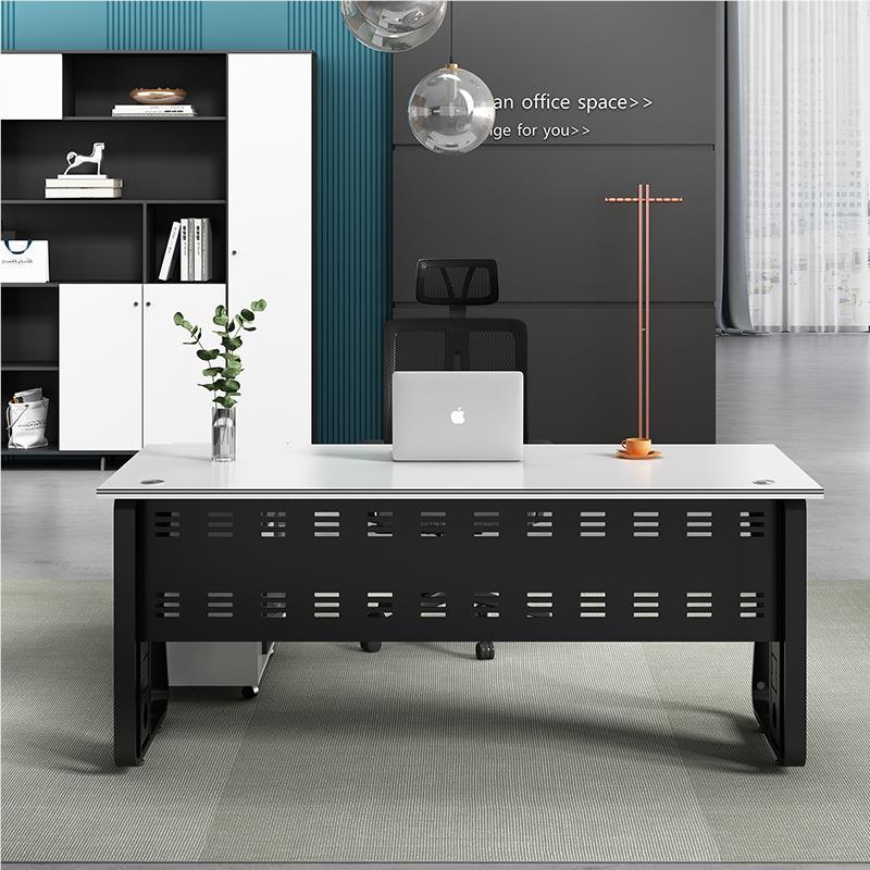 时尚老板桌主办工桌XD_xpvaU约现单人经简桌管桌椅组合北欧风